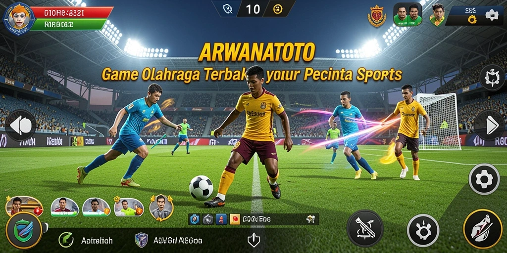 Tangkapan layar dari gameplay seru ARWANATOTO yang menampilkan aksi olahraga.