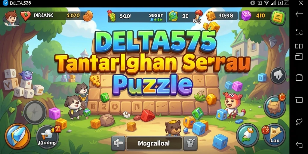 Tampilan gameplay DELTA575 yang menantang dan menarik.