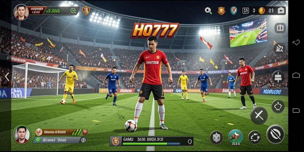 Tampilan menegangkan dari pertandingan sepak bola di HO777.