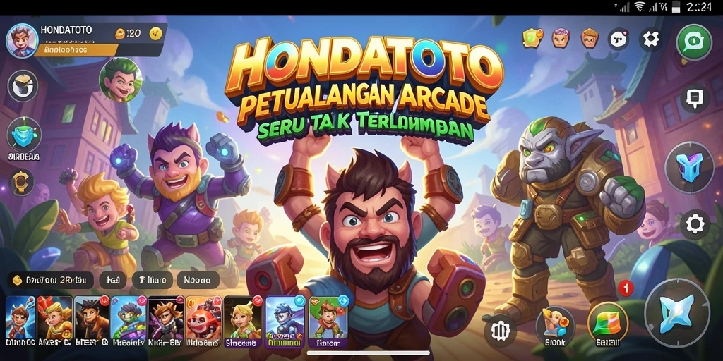 Screenshot HONDATOTO menampilkan aksi seru dalam gameplay Arcade.