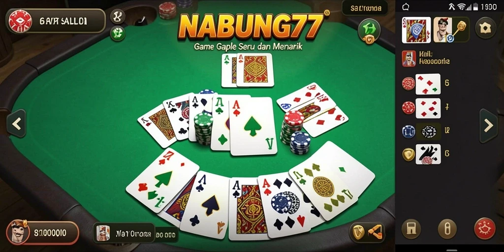 Tampilan gameplay Gaple yang menarik dan interaktif.