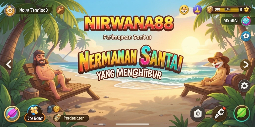 Screenshot dari gameplay NIRWANA88 menampilkan aksi seru dan karakter lucu.
