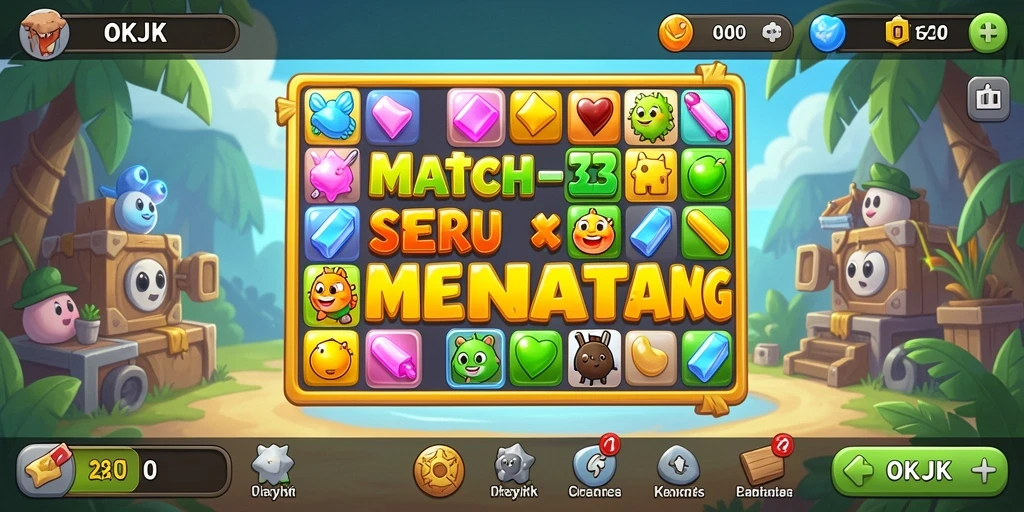 Tampilan gameplay OKJK yang penuh warna dan menyenangkan.