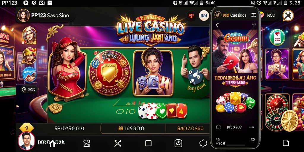 Tampilan menarik dari gameplay Live Casino PP123 yang mendebarkan.