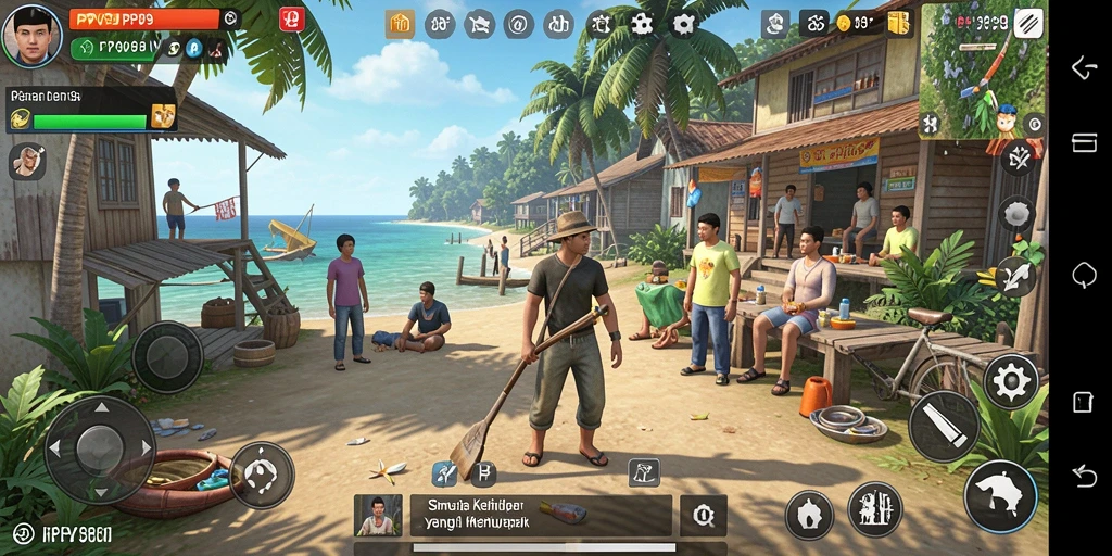 Screenshot gameplay PPV99 dengan interaksi karakter yang hidup.