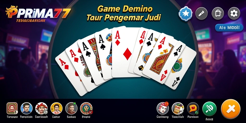 Tampilan gameplay seru dari PRIMA77 saat bermain Domino.