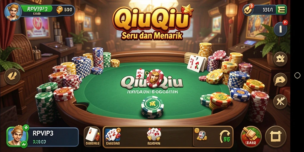 Screenshot RPVIP3 menampilkan gameplay QiuQiu yang dinamis dan menarik.