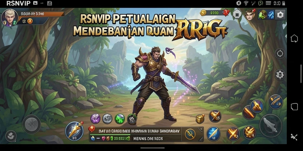 Tangkapan layar gameplay RSNVIP menampilkan aksi RPG yang mendebarkan.