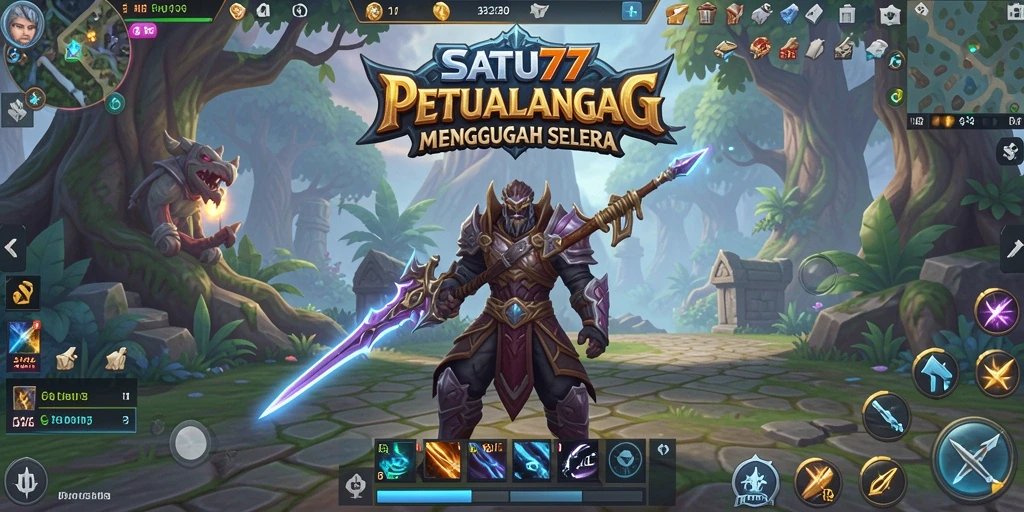 Tampilan seru gameplay SATU77 dalam petualangan MMORPG.